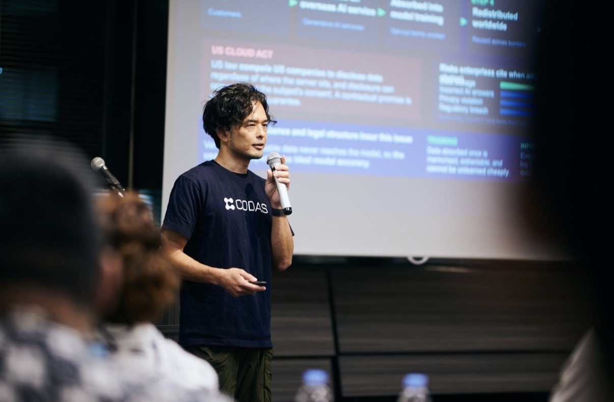 Opening talks on sovereign AI and privacy-first AI in Tokyo — photo via CODAS
